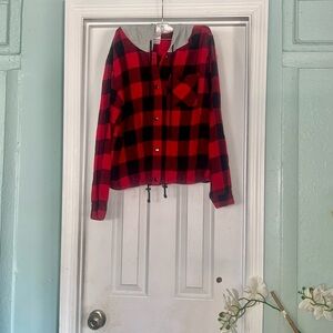 NOBO Red and Black Checkered Bomber Jacket